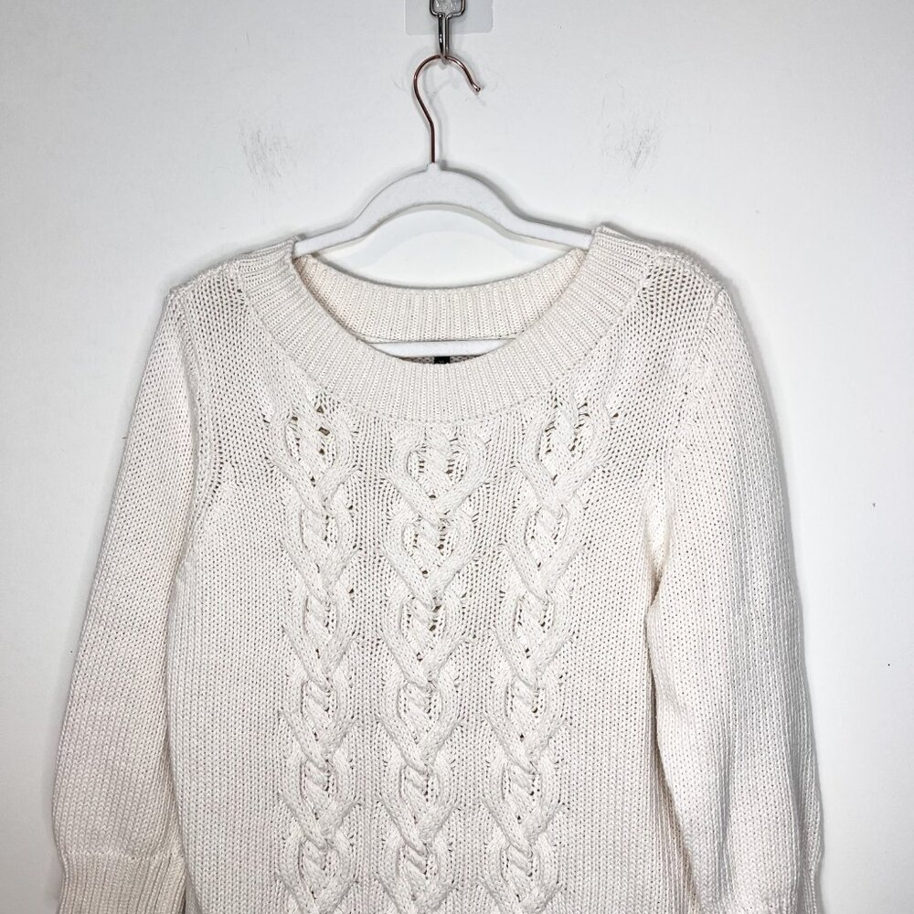 Talbots Sweater XL Chunky Cable Knit Round Neck Womens Pullover Size Extra Large - Picture 6 of 11